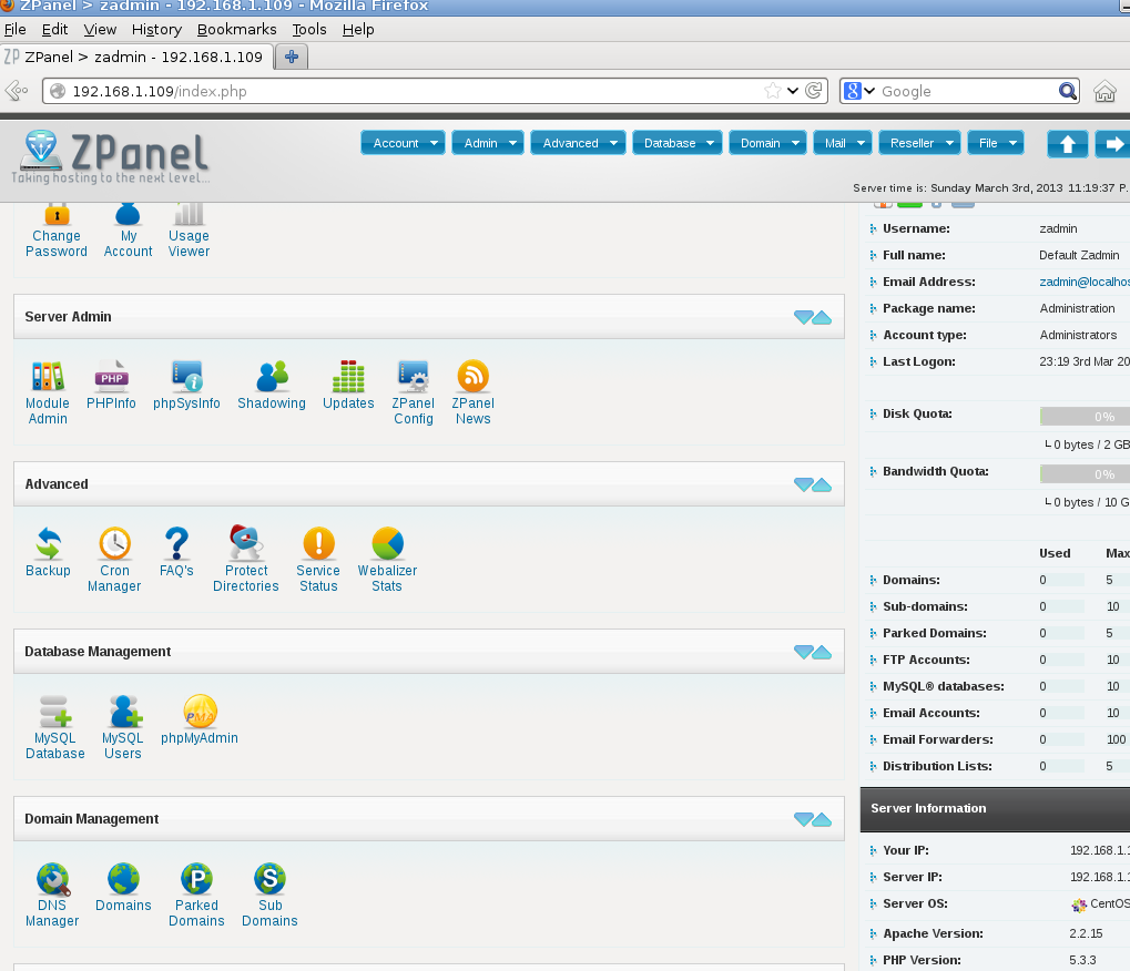 Download Zpanel