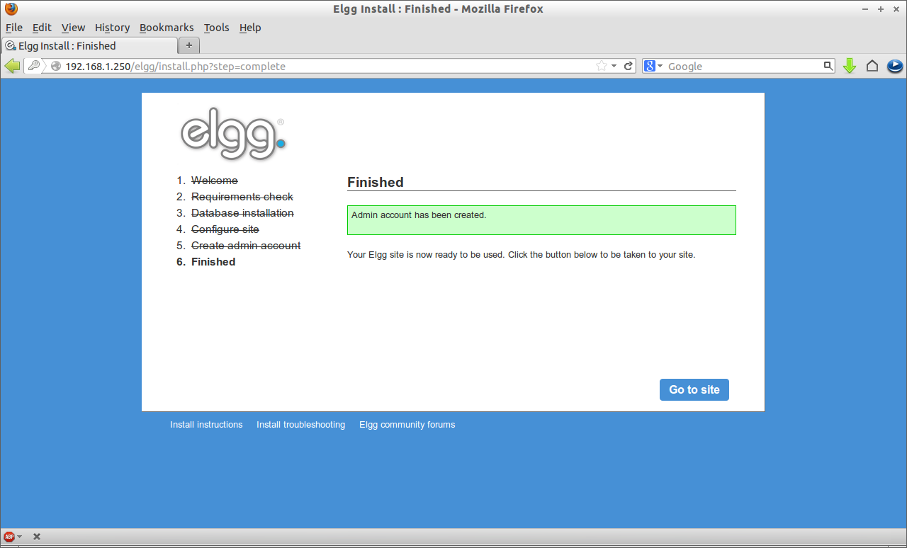 Elgg Install : Finished - Mozilla Firefox_007