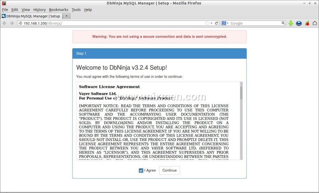 DbNinja MySQL Manager | Setup - Mozilla Firefox_001