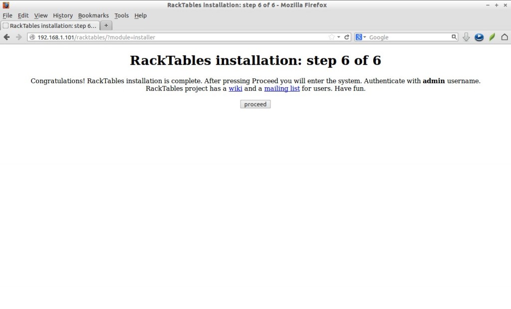 RackTables installation: step 6 of 6 - Mozilla Firefox_010