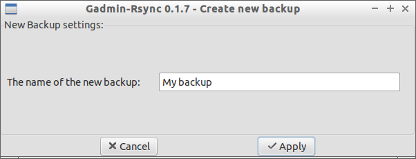 Gadmin-Rsync 0.1.7 - Create new backup_002