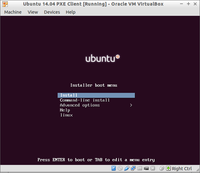 Ubuntu 14.04 PXE Client [Running] - Oracle VM VirtualBox_007