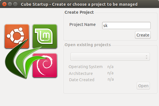 Cube Startup - Create or choose a project to be managed_001