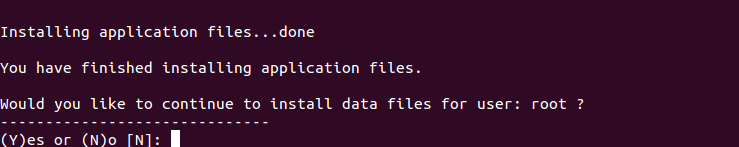 install user data files