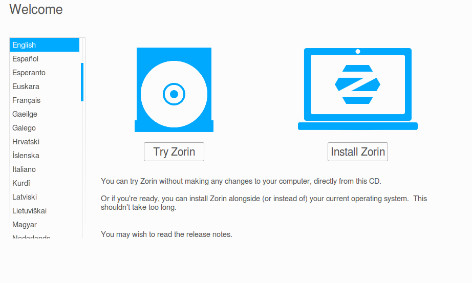 Zorin OS  Install