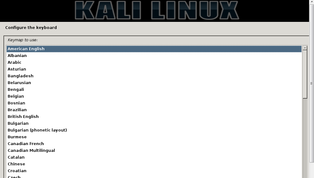 Kali Linux 2 Keyboard