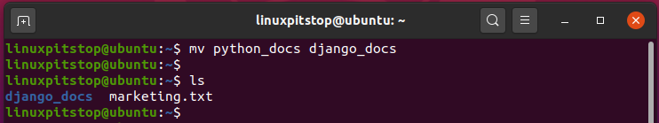 rename a directory in Linux