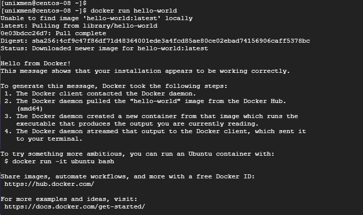 install Docker on CentOS
