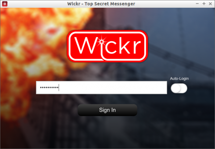 log in to wickr