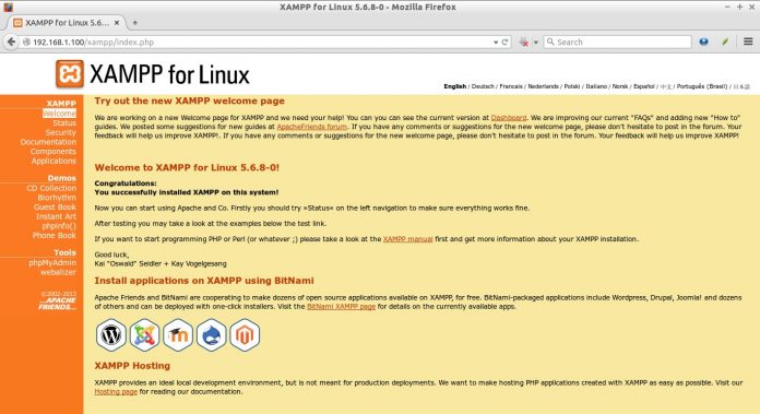 start xampp linux