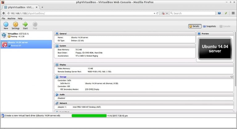 install virtualbox ubuntu 14 server phpvirtualbox