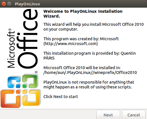 playonlinux ms office 2010 activation