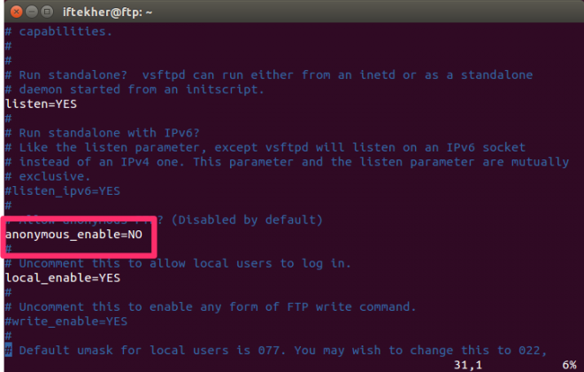 setup ftp server ubuntu 14.04