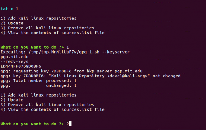 add ubuntu repositories to kali