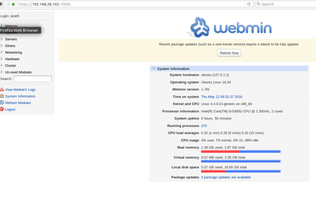 Аналоги webmin для ubuntu