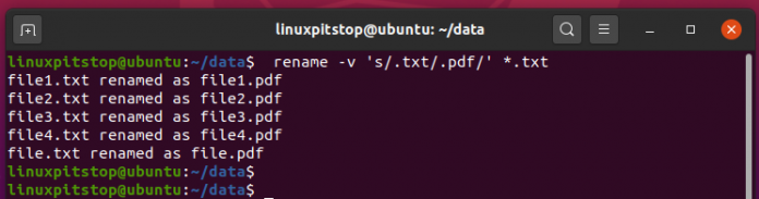 linux mass rename files pattern