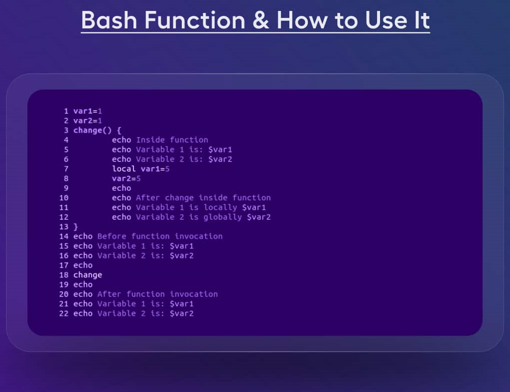 bash functions