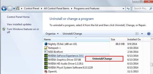 uninstall nvidia